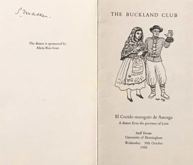 Comisionado por The Buckland Club, Universidad de Birmingham, UK, 1985